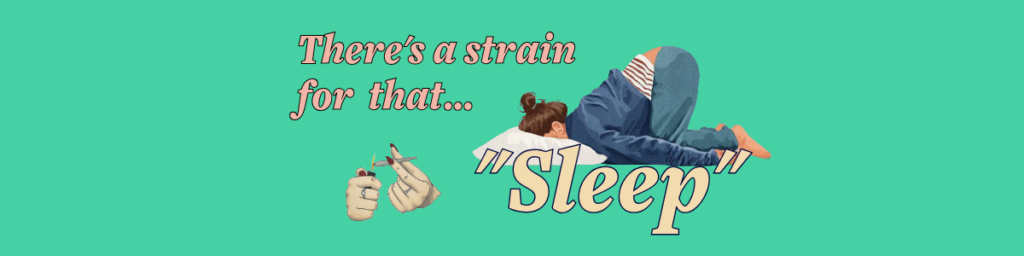 Woman lying face down with her head on a pillow asleep with the help of cannabis